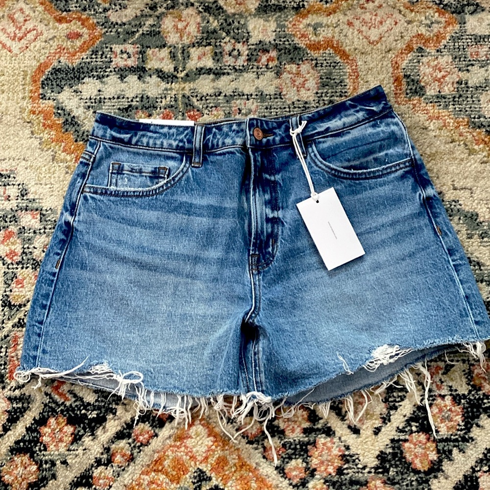 High Rise Denim Shorts